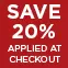 20% off applied at checkout