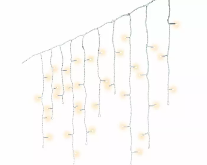 LED Snowfall Icicle Lights - Warm White - 480 - image 2