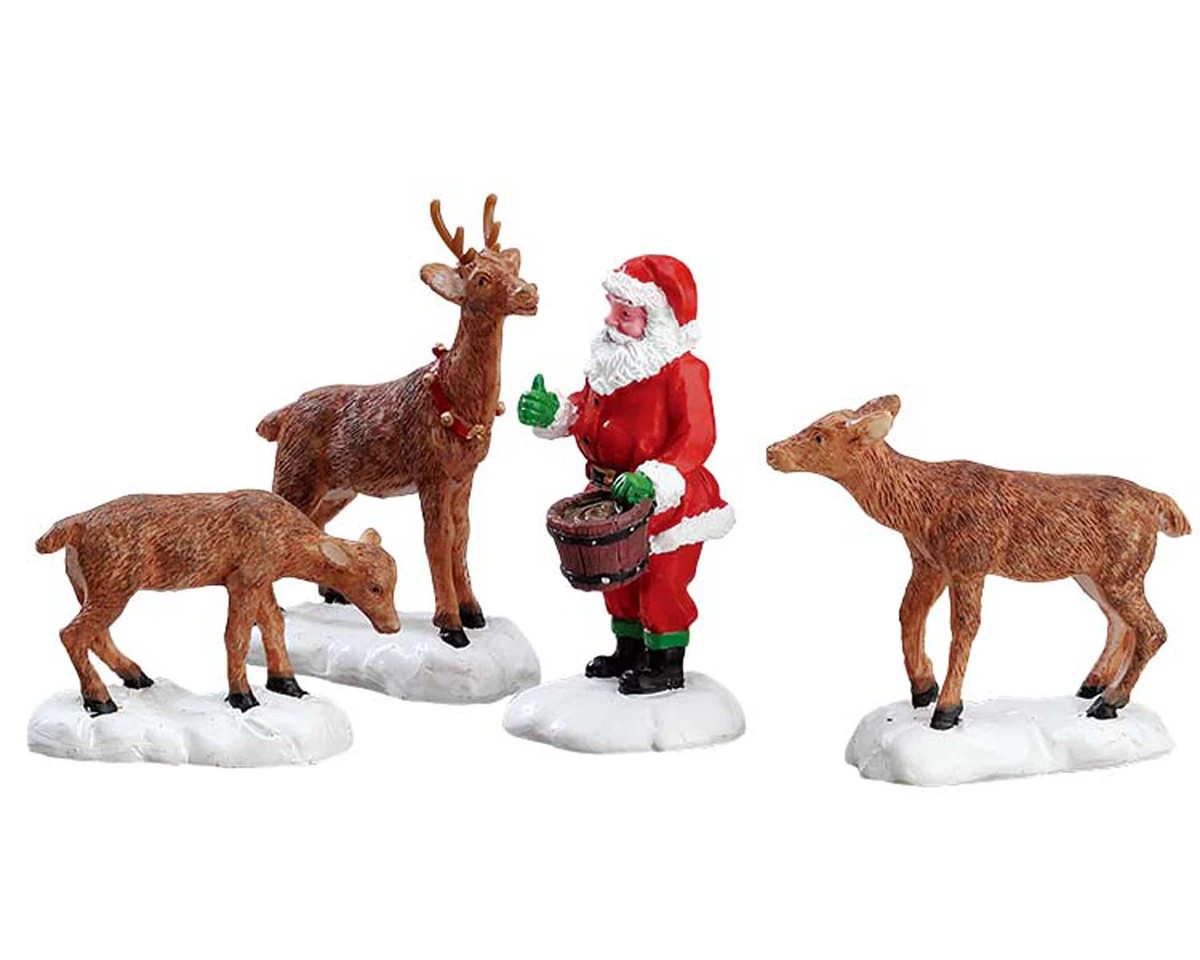 Lemax - Santa Feeds Reindeer - set of 4
