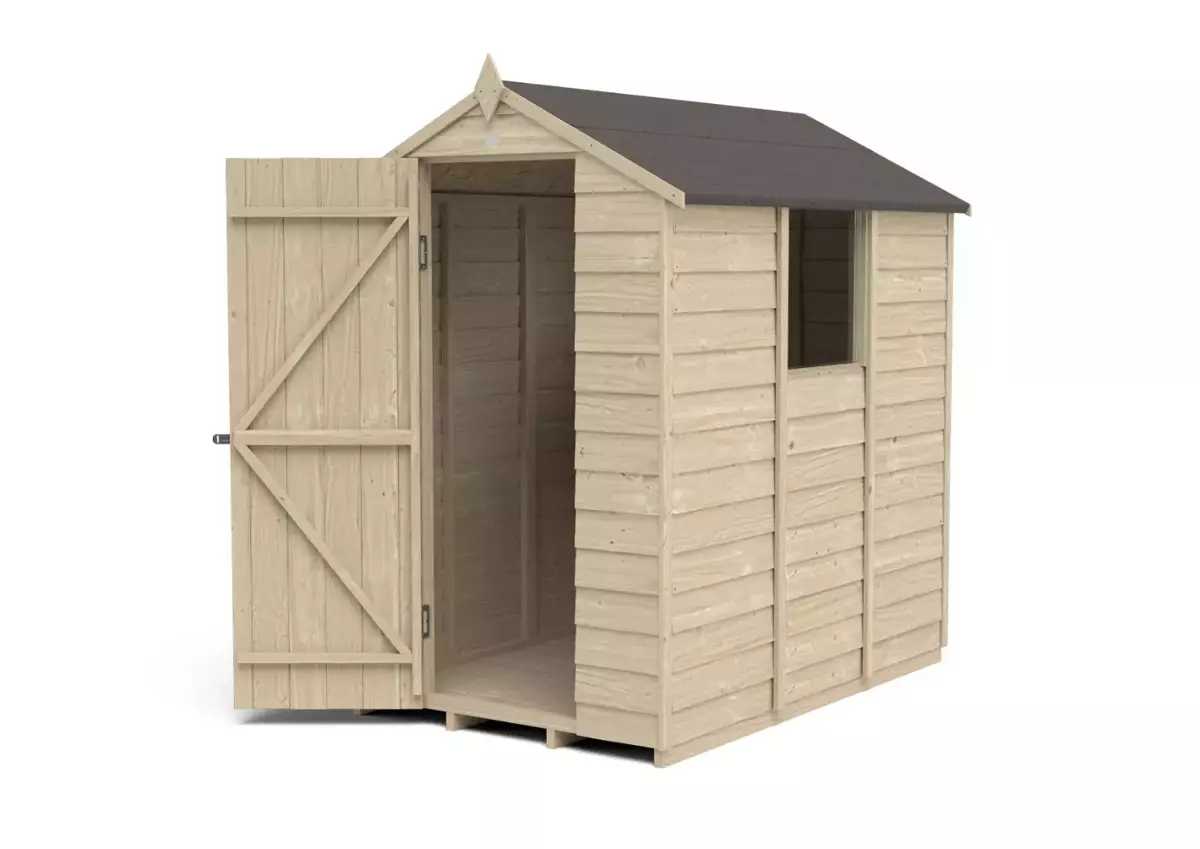 Overlap Pressure Treated 6x4 Apex Shed - image 2