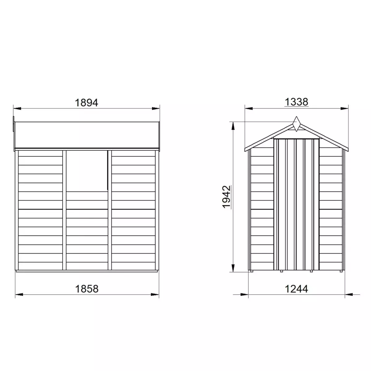 Overlap Pressure Treated 6x4 Apex Shed - image 4