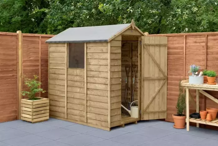 Overlap Pressure Treated 6x4 Apex Shed - image 1