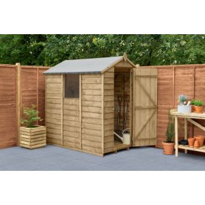 Overlap Pressure Treated 6x4 Apex Shed - image 1