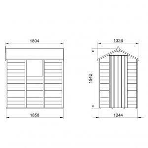 Overlap Pressure Treated 6x4 Apex Shed - image 4