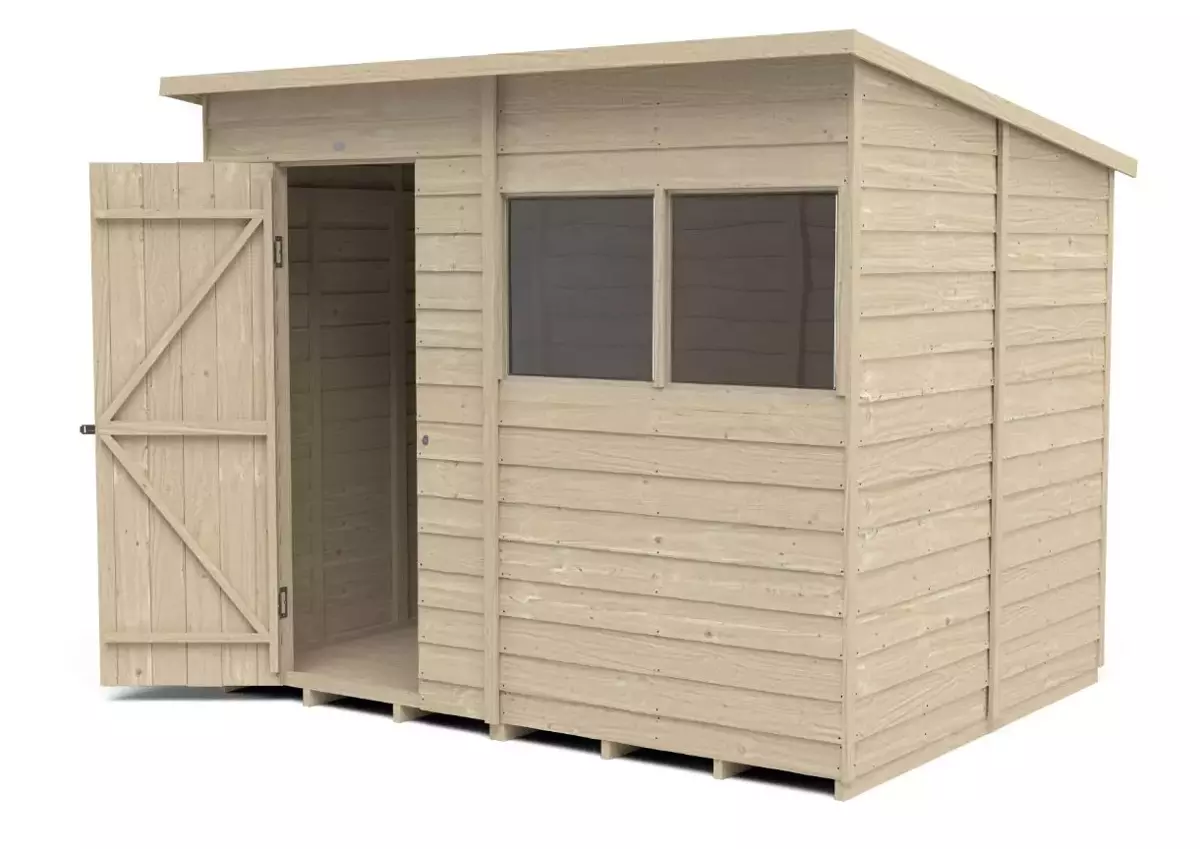 Overlap Pressure Treated 8x6 Pent Shed - image 1
