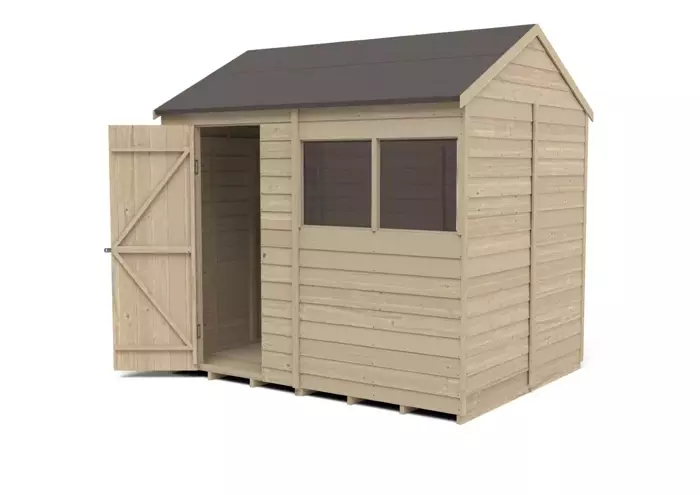 Overlap Pressure Treated 8x6 Reverse Apex Shed - image 2