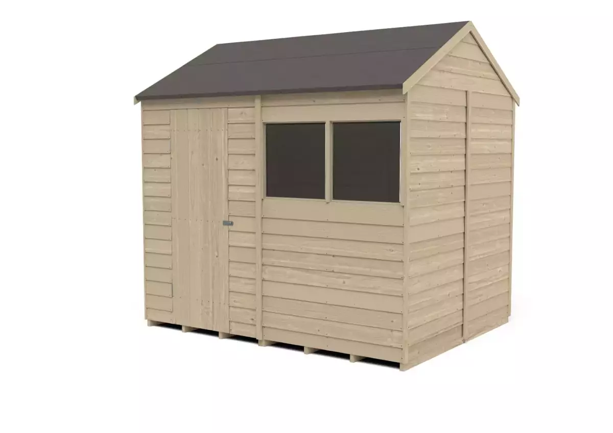 Overlap Pressure Treated 8x6 Reverse Apex Shed - image 3