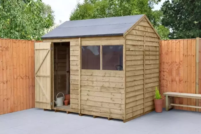 Overlap Pressure Treated 8x6 Reverse Apex Shed - image 1