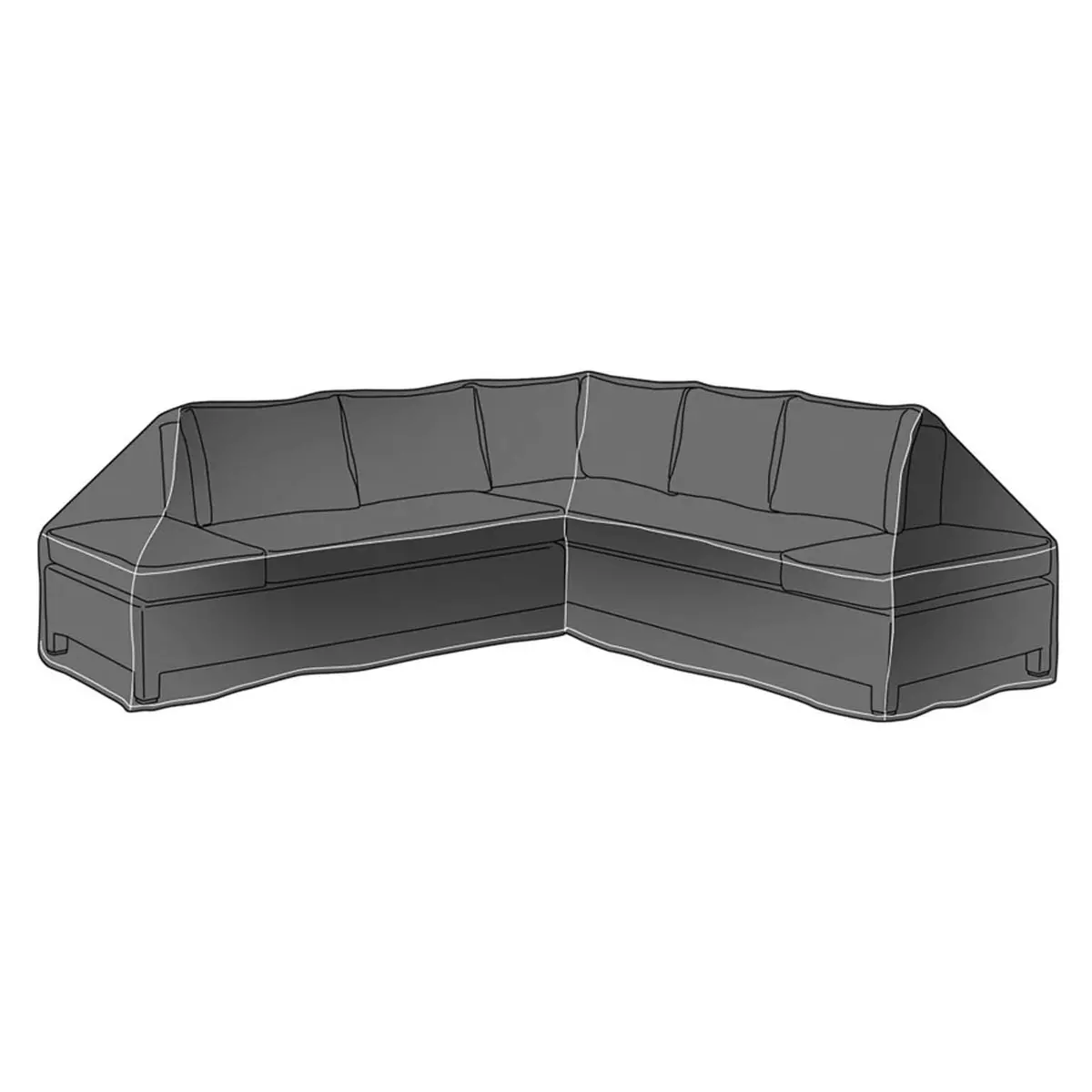 Protective Cover Palma Low Lounge Corner Sofa Frosts