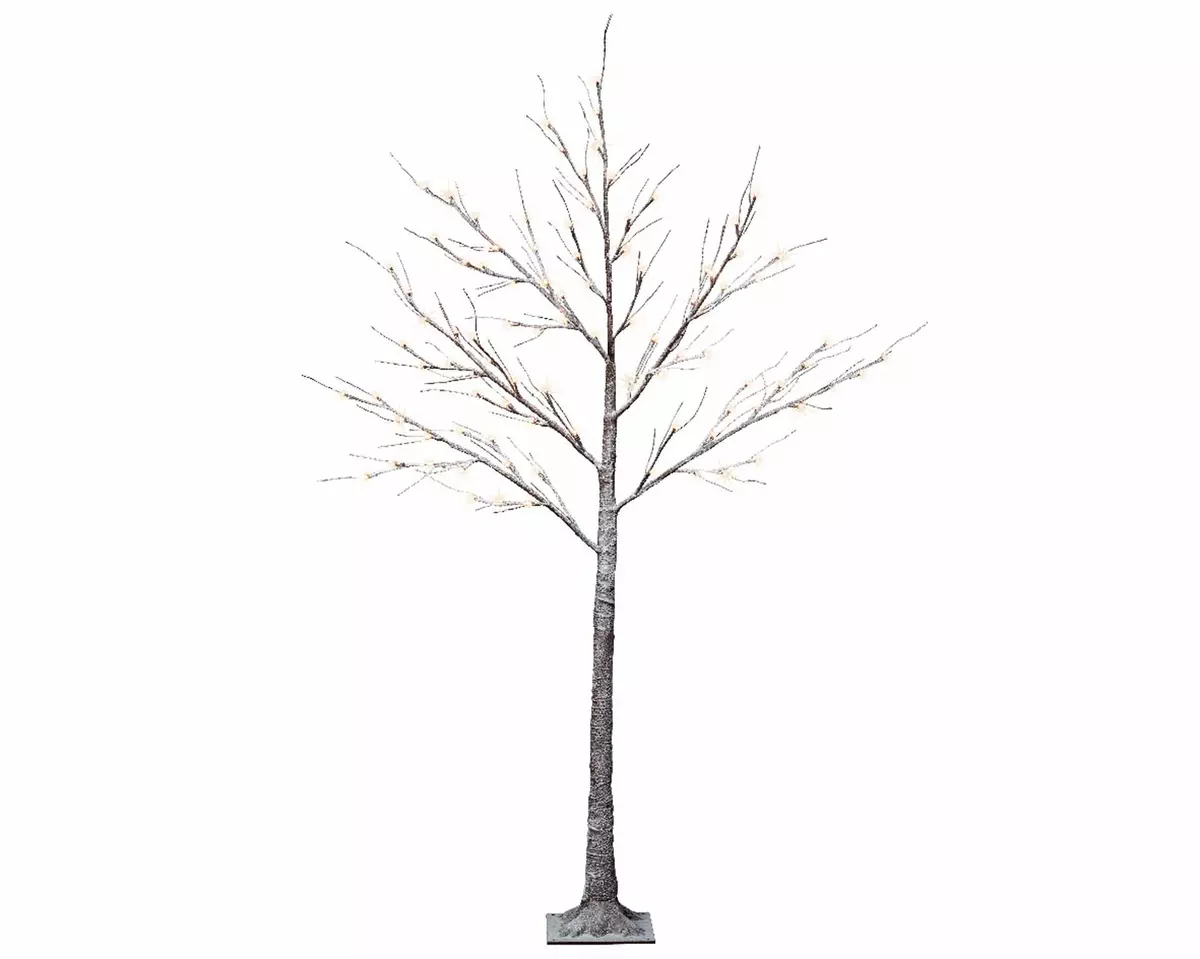 Snowy Brown LED Tree - Warm White - 1.8m