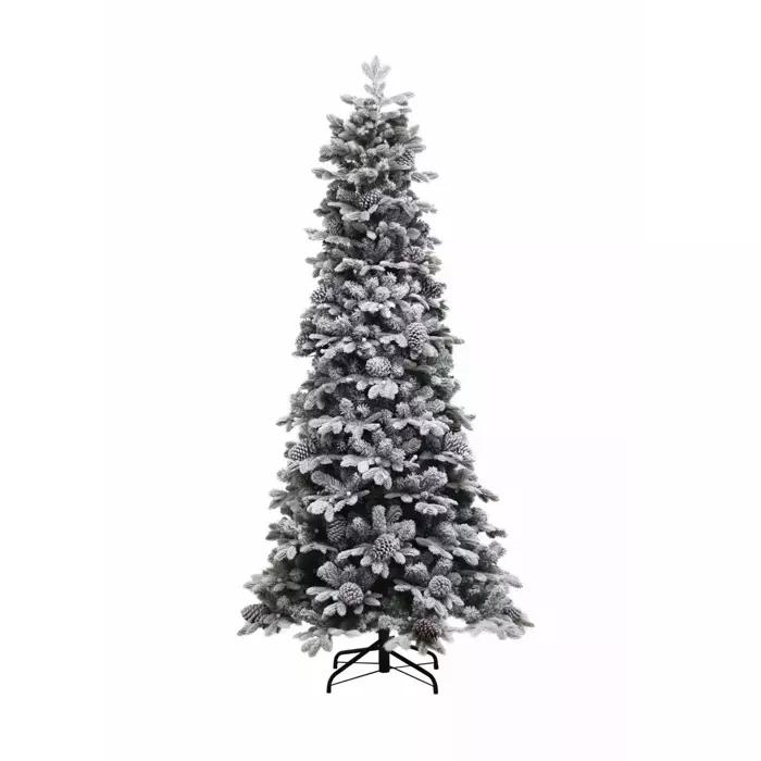 Slim Snowy Flocked Yukon Pine Christmas Tree - 6ft - image 1