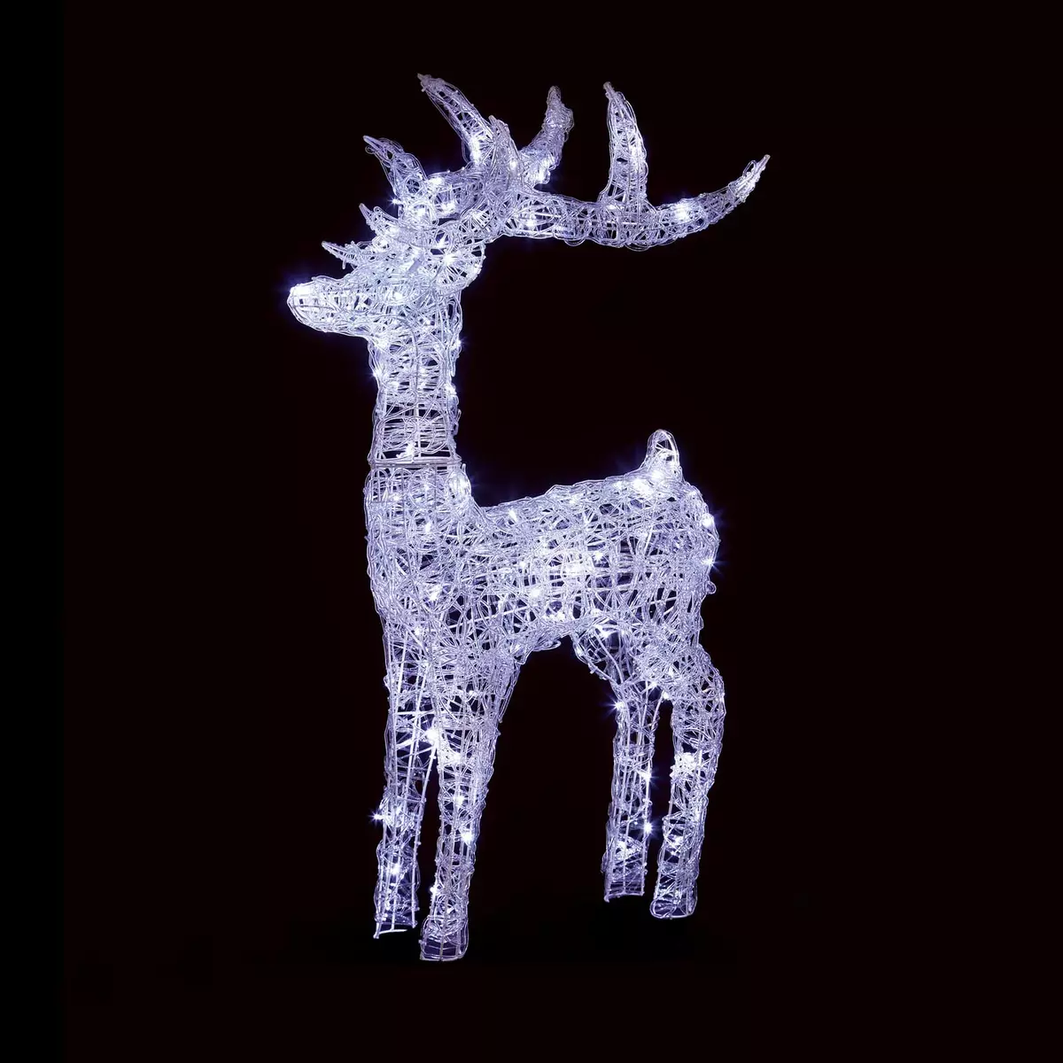 Soft Acrylic LED Reindeer - Cool White - 1.15m