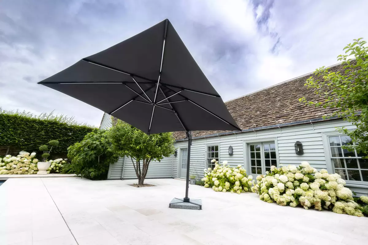 Truro Square 3m Cantilever Parasol - Grey - image 1