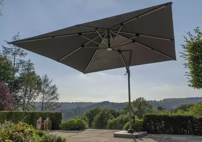 Truro Square 3m Cantilever Parasol - Grey - image 4