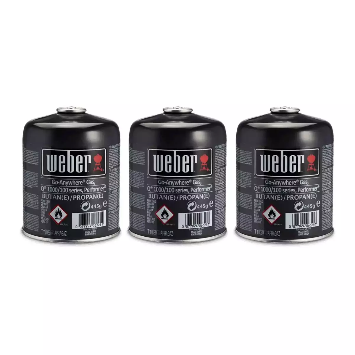 Weber Gas Canister - Pack Of 3